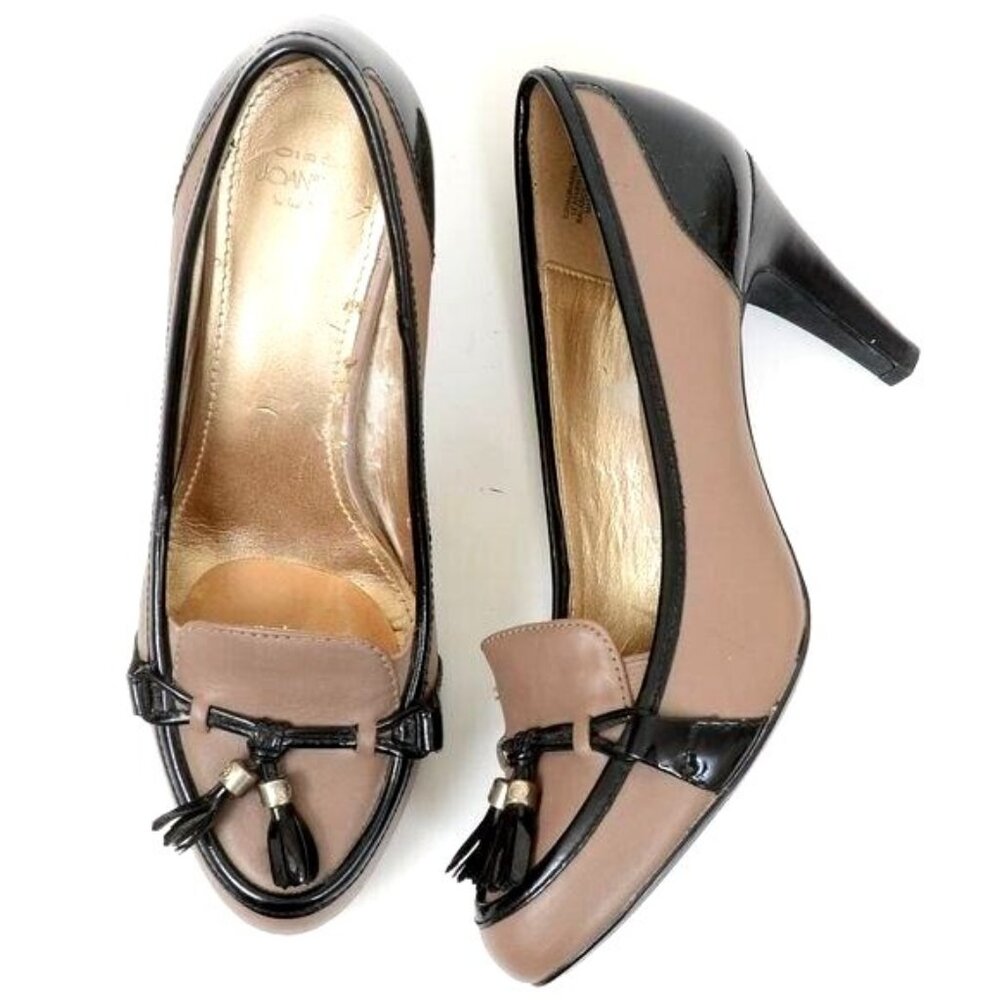 Joan & David Luxe Hadrianna Womens 7.5 Oxford Tassle‎ Pumps Heels Preppy Office